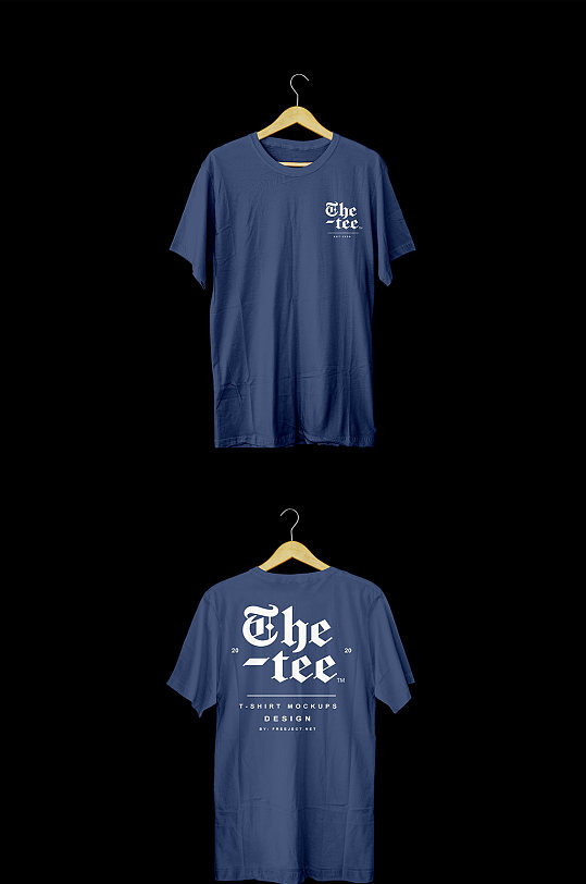 简约衬衫T恤衣服展示样机-众图网