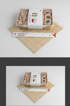 精品高端餐饮餐具寿司美食展示样机