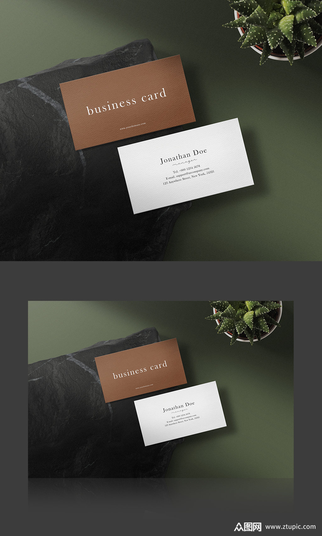 高端简约名片展示样机