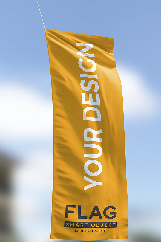 高端旗帜道旗飘带展示样机-众图网