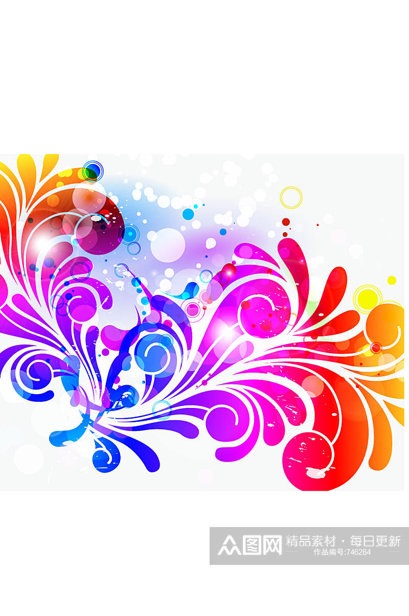 五颜六色彩色花瓣条纹图纹素材