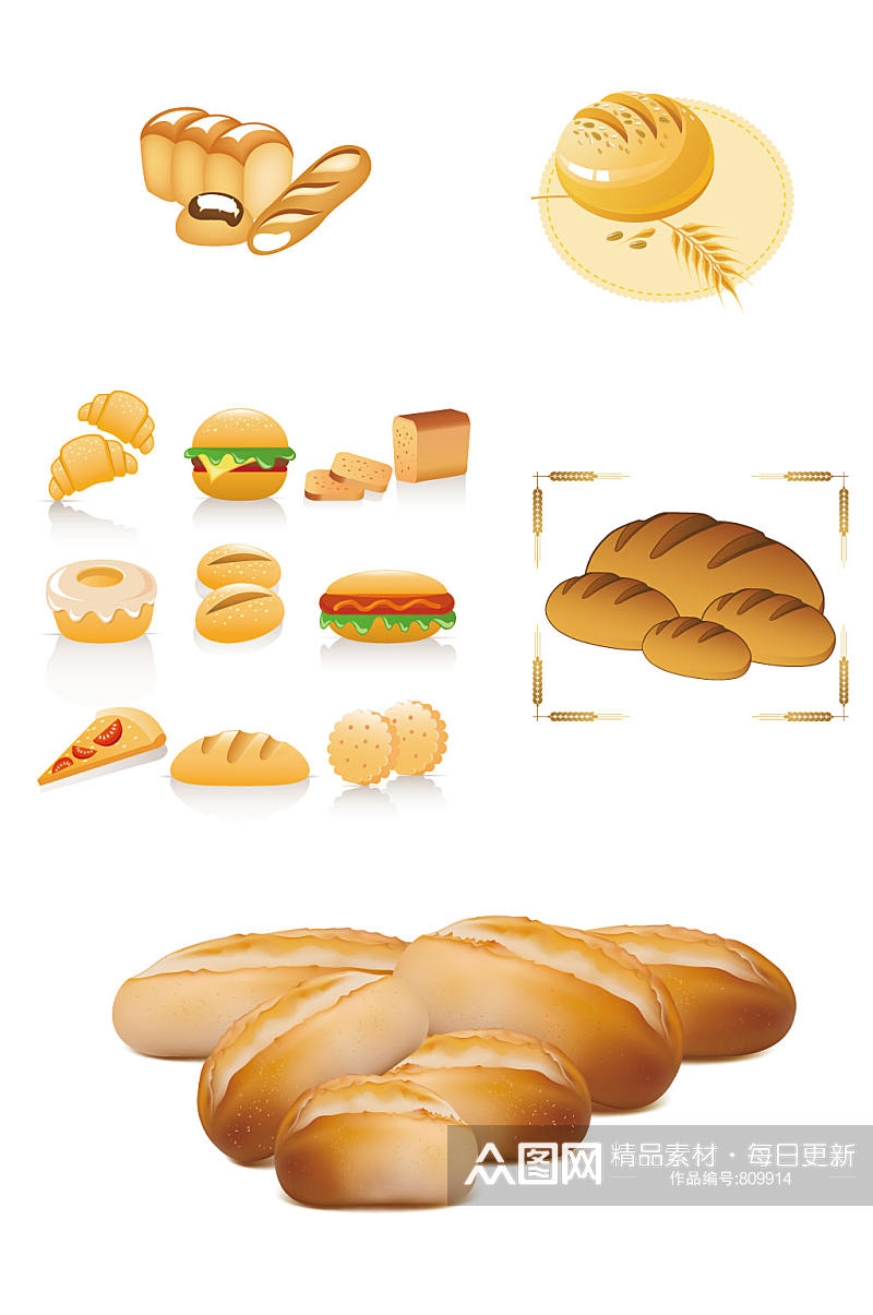 面包烤面包真实面包素材
