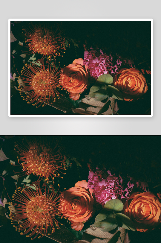 玫瑰花花束主题背景高级感