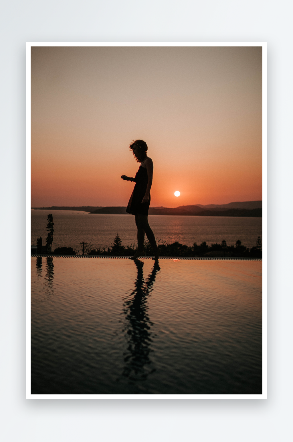 夕阳西下摄影图唯美黄昏素材