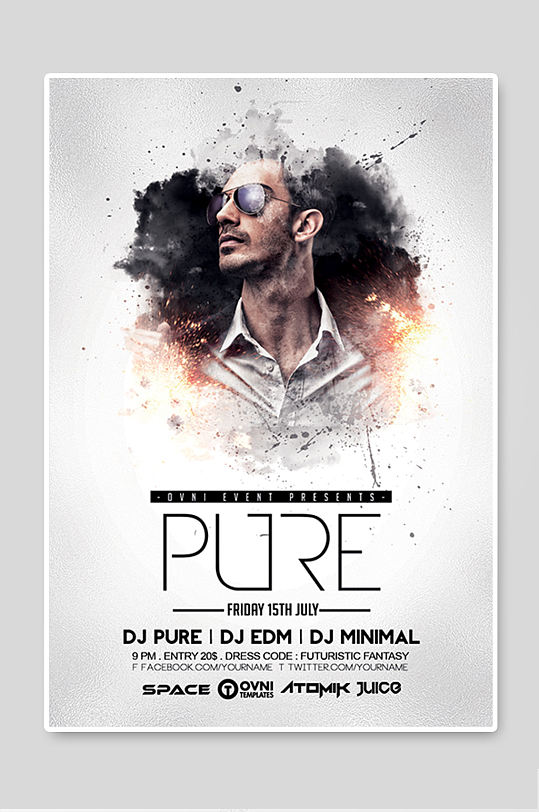 欧美创意时尚抽象人物艺术海报模板