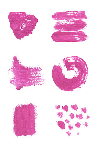 写实粉红色颜料渲染创意艺术元素免抠