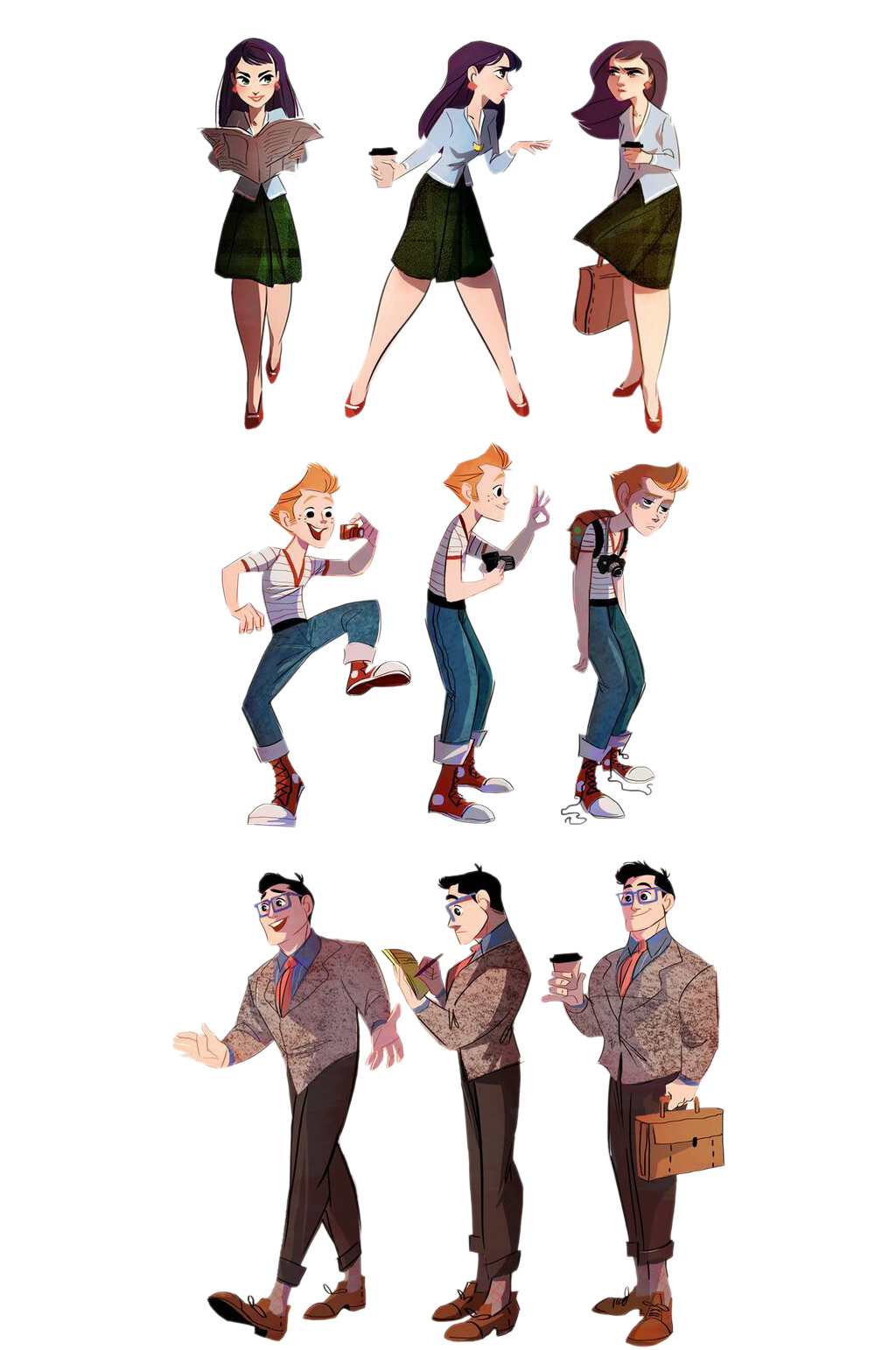 卡通插画卡通手绘人物合集素材免抠PNG素材