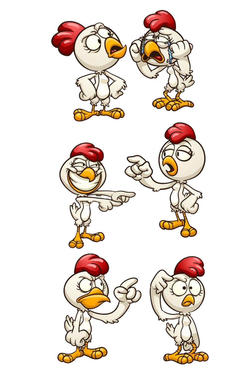 卡通插画可爱多款小鸡动物表情免抠素材