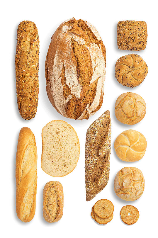 多款真实面包早餐土司食物素材免抠元素