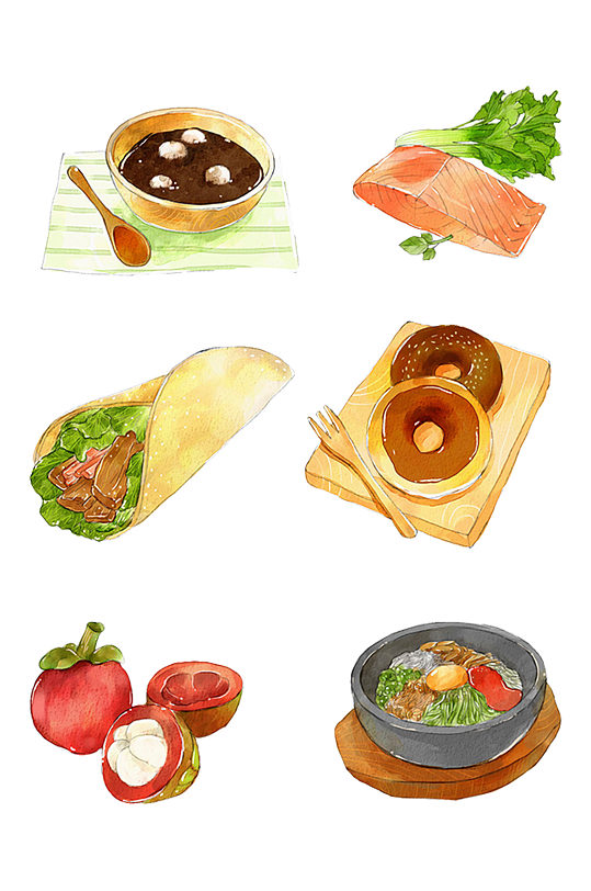 多款蔬菜寿司美食食物素材免抠元素