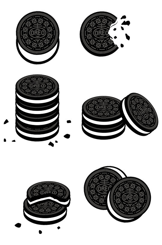 多款奥利奥饼干下午茶甜品食物素材免抠元素-众图网