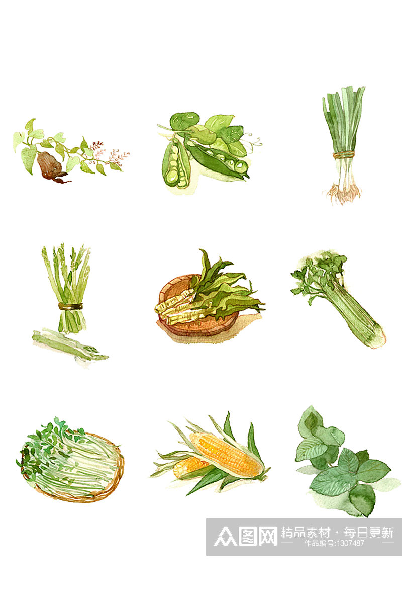 多款蔬菜水果萝卜美食食物素材免抠元素素材
