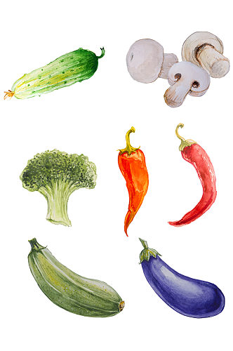 手绘水果蔬菜矢量素材免抠元素