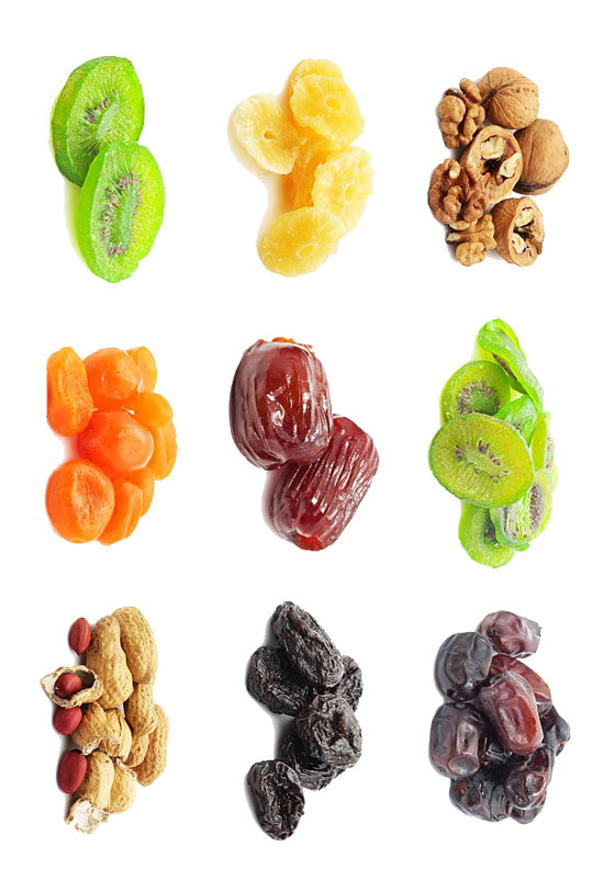实物多种干果猕猴桃干零食甜食坚果免抠元素