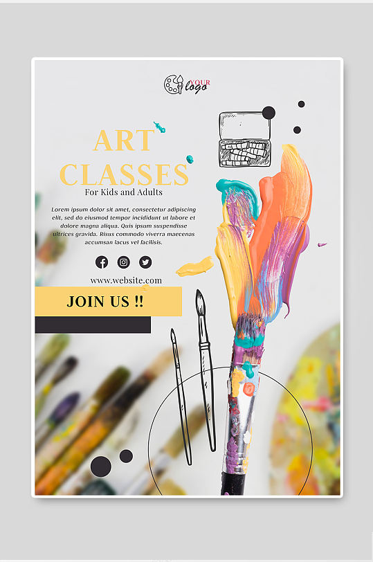 ppt模板立即下载立即下载寒假应届生美术班招生海报立即下载立即下载