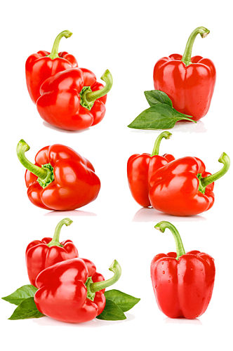 新鲜的蔬菜红色彩椒红椒水果蔬菜免抠元素