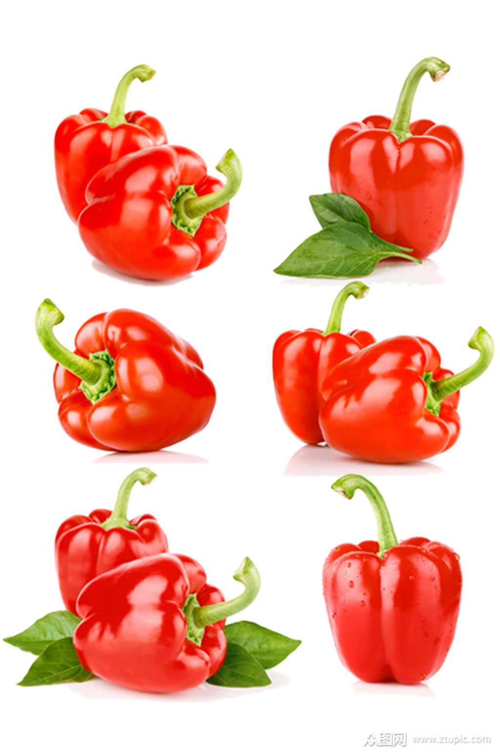 新鲜的蔬菜红色彩椒红椒水果蔬菜免抠元素