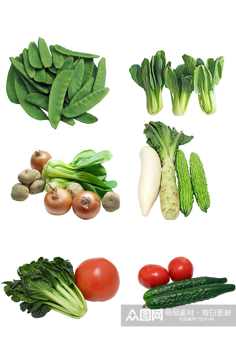 新鲜的蔬菜元素健康沙拉水果蔬菜免抠素材