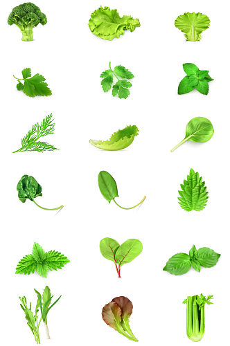 绿色生态果园蔬菜图形标识免抠元素