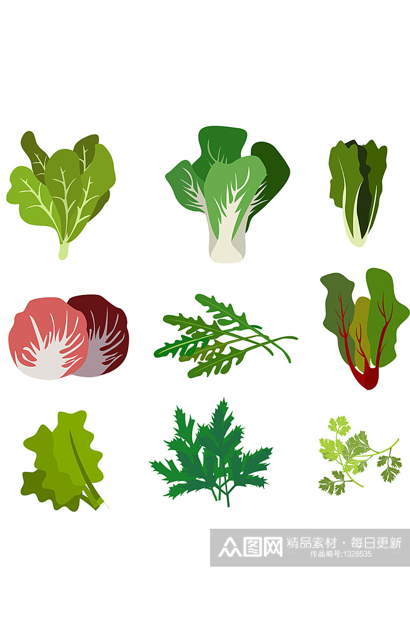 手绘插画新鲜蔬蔬菜水果蔬菜免抠元素素材