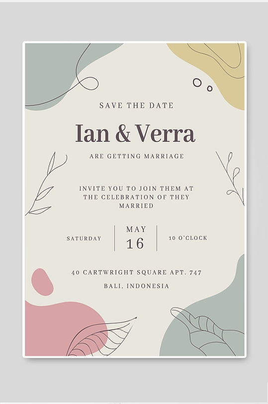 卡片请柬图片-卡片请柬设计素材-卡片请柬模板下载-众图网