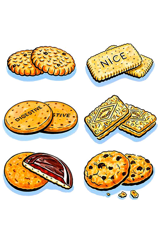 手绘插画卡通奶油饼干甜点食物素材免抠元素