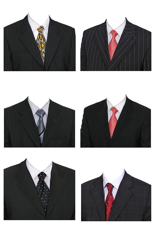 男士西装登记照证件照装饰免抠元素