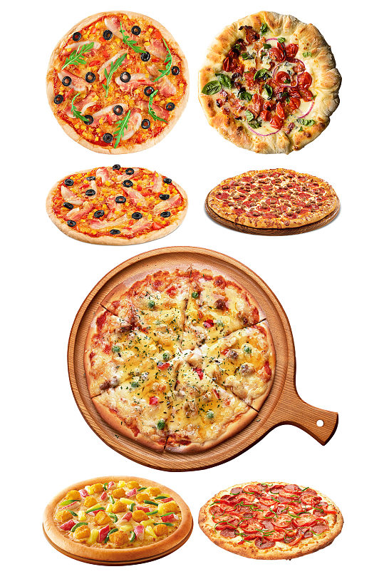 披萨快餐美食食物高清装饰免抠元素