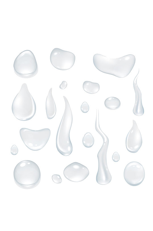 透明的水滴水珠素材免抠元素