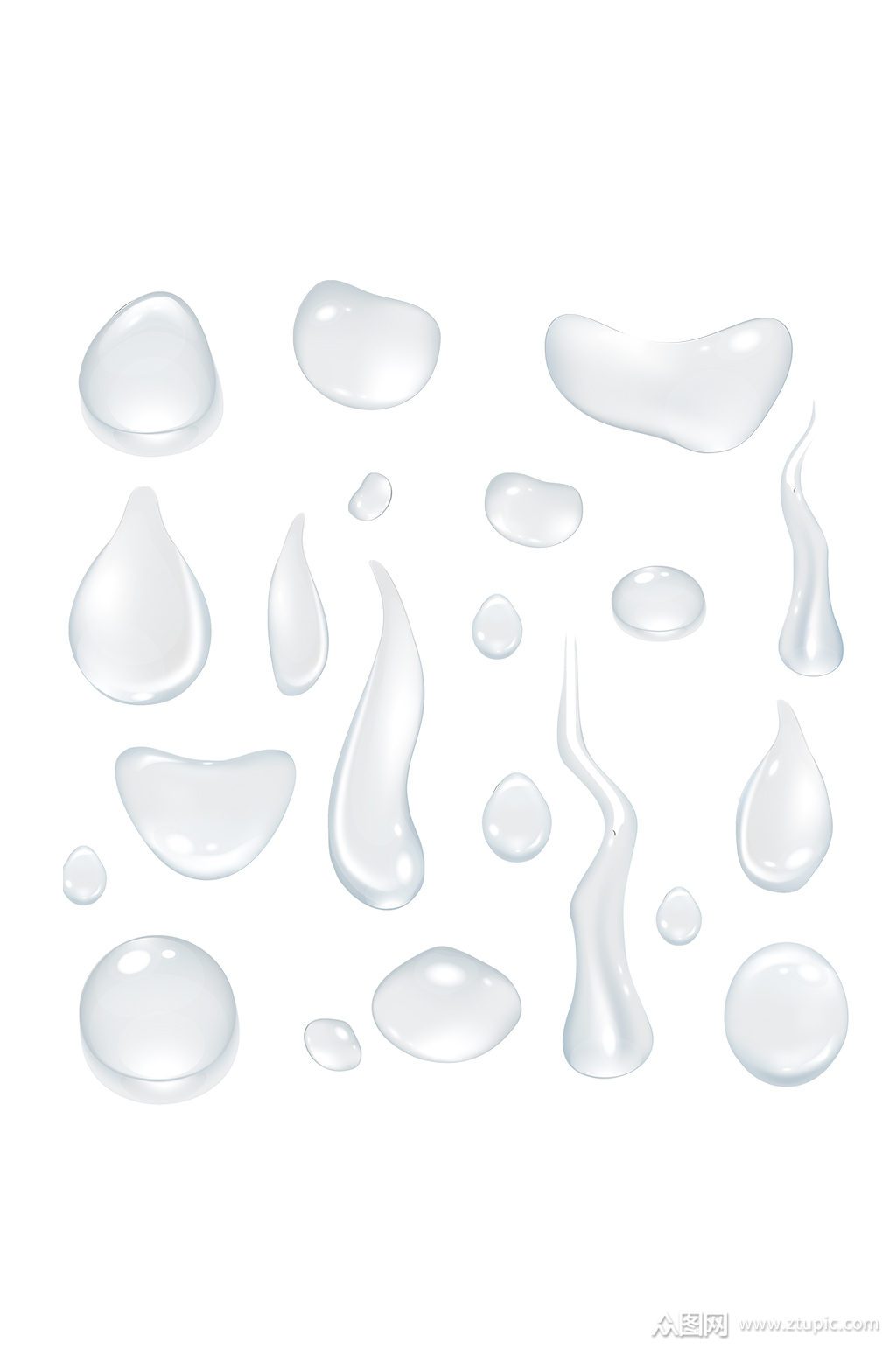 透明的水滴水珠素材免抠元素