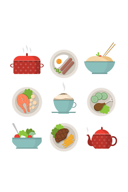 矢量食物元素-矢量食物元素图片-矢量食物元素素材下载-众图网