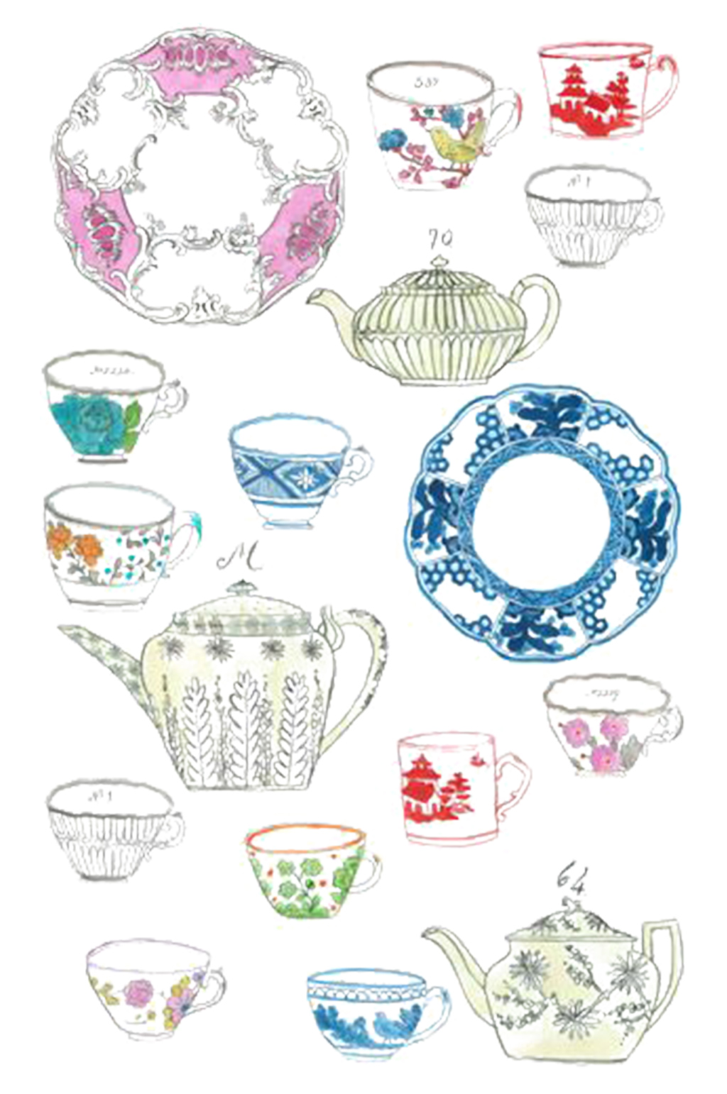手绘插画复古餐具免抠元素素材