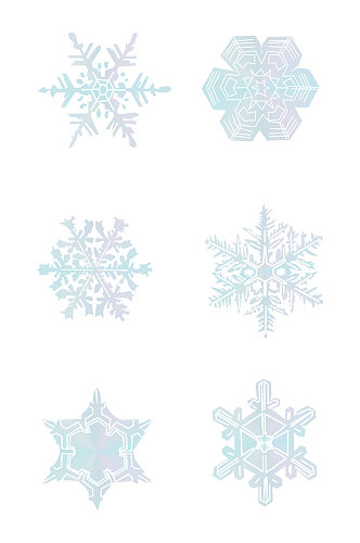 卡通手绘冬天雪花元素免抠元素