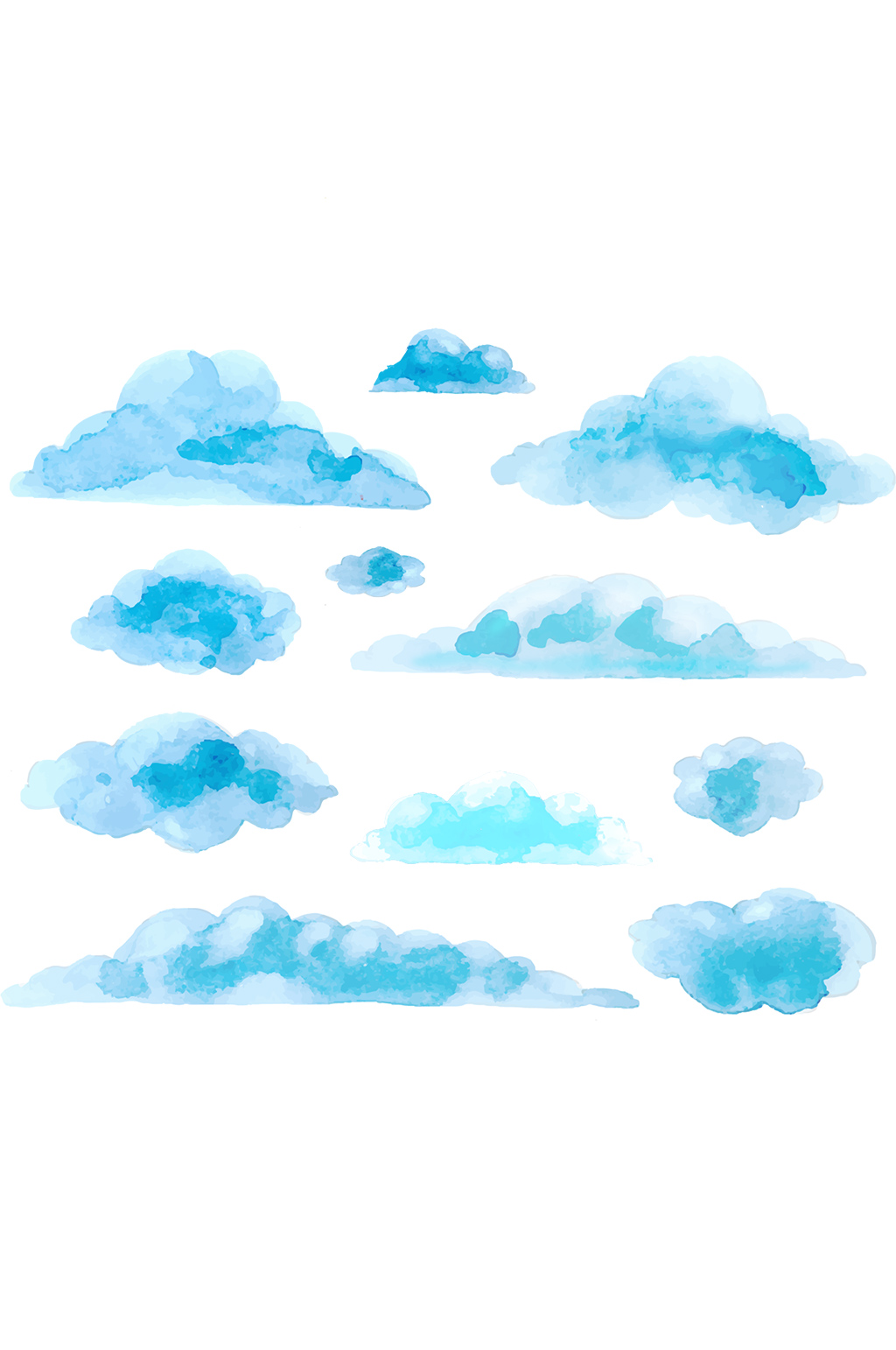 水粉白云怎么画自然图片