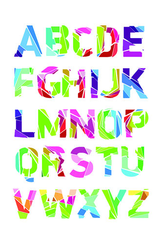 二十六字母矢量创意涂鸦手绘插画免抠元素