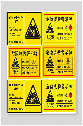 危险废物储存场所废物警示牌