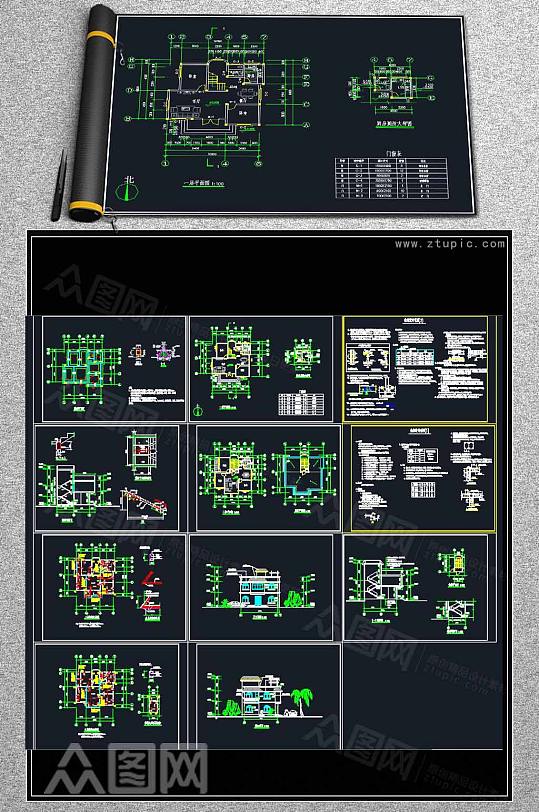 别墅建筑设计施工图