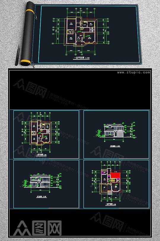 别墅建筑设计施工图