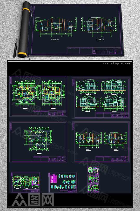 别墅完整建筑设计施工图