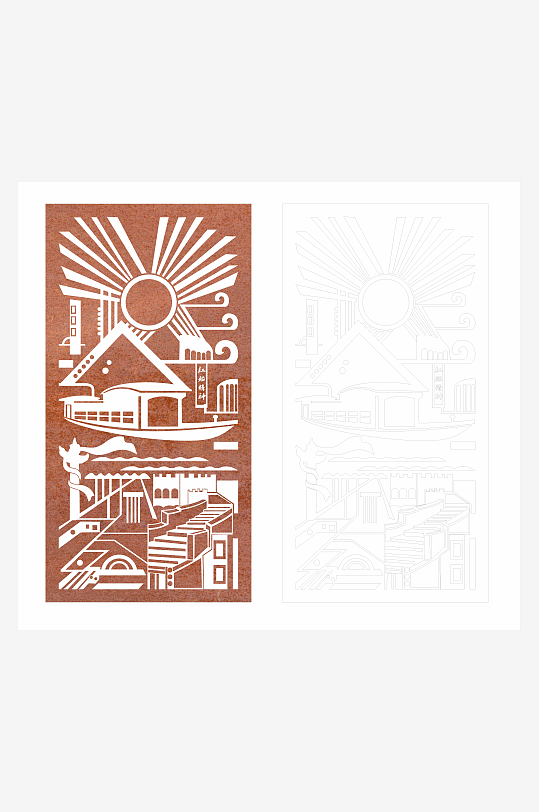 红色党建文化矢量雕塑-众图网