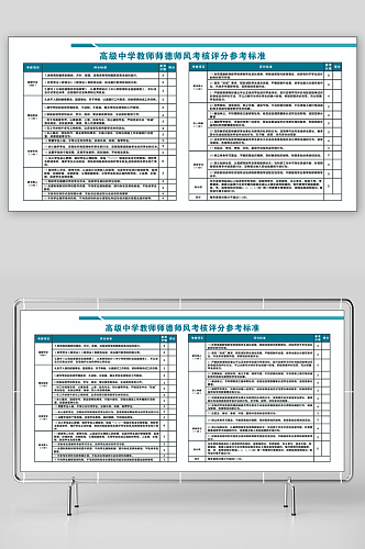 教师师德师风考核评分参考标准