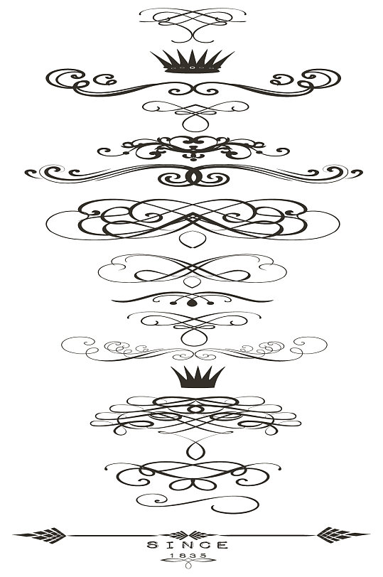 欧式装饰图案矢量