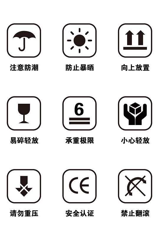 纸箱图标包装标识