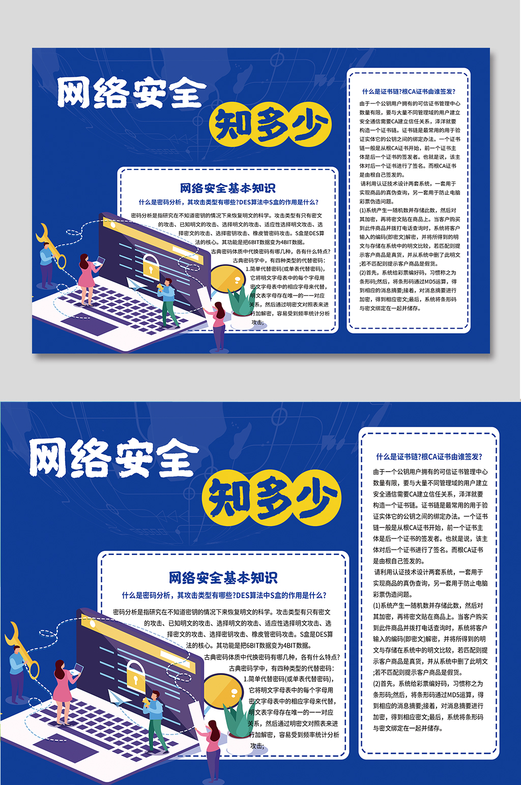 网络安全知识卡通手抄报素材