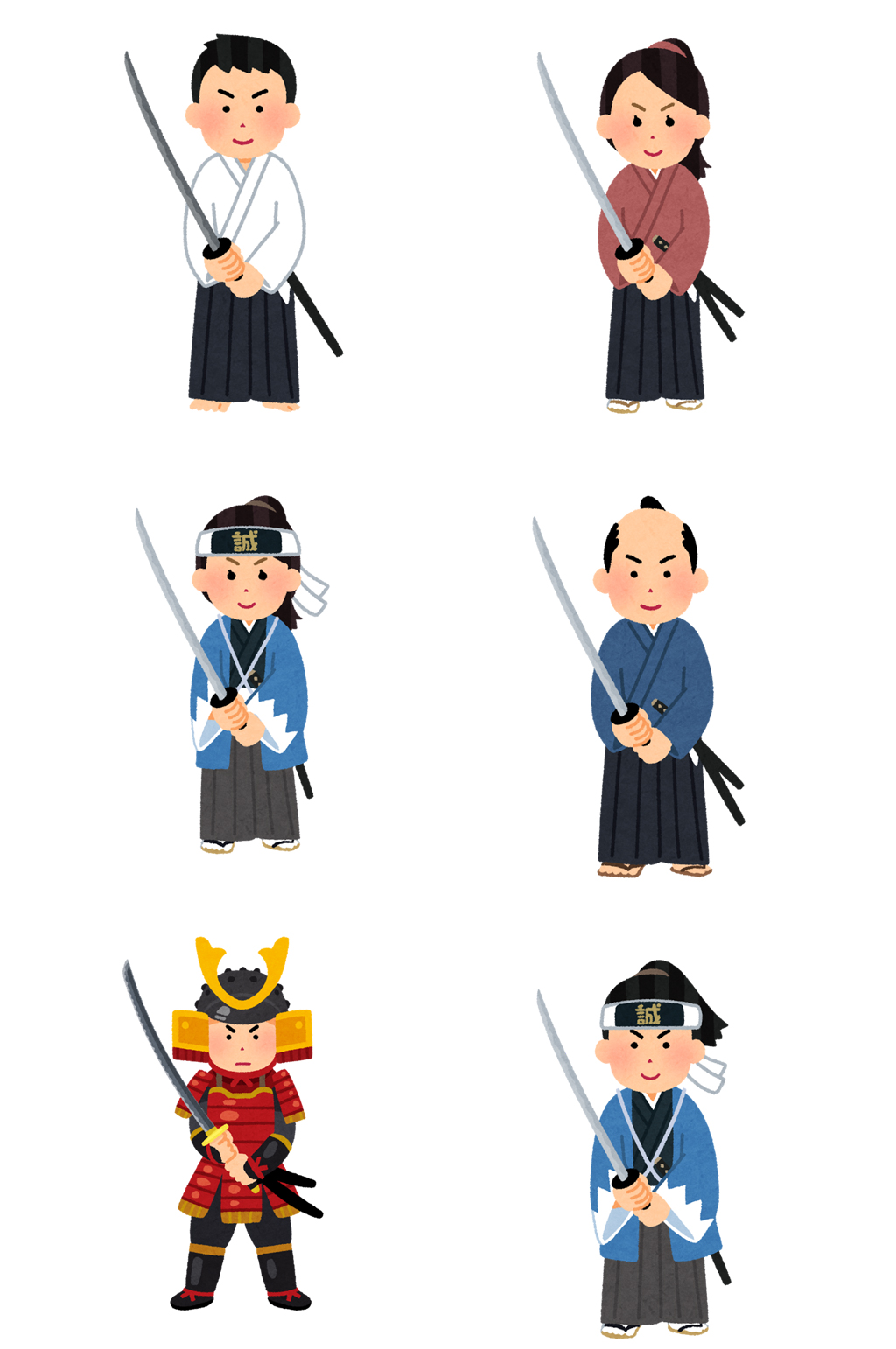 简约手绘古代人物素材