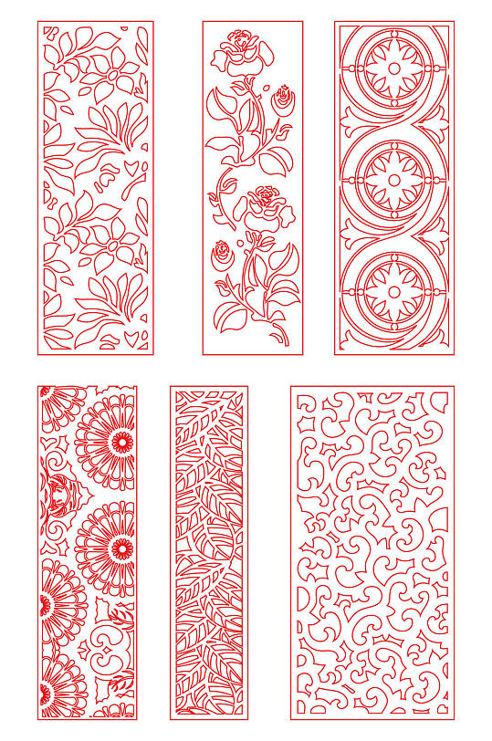 喜庆镂空窗户花纹图案