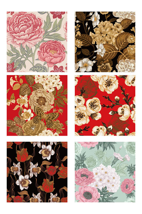 日式花纹植物花纹