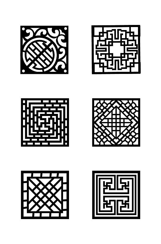 复古镂空图案雕刻图案