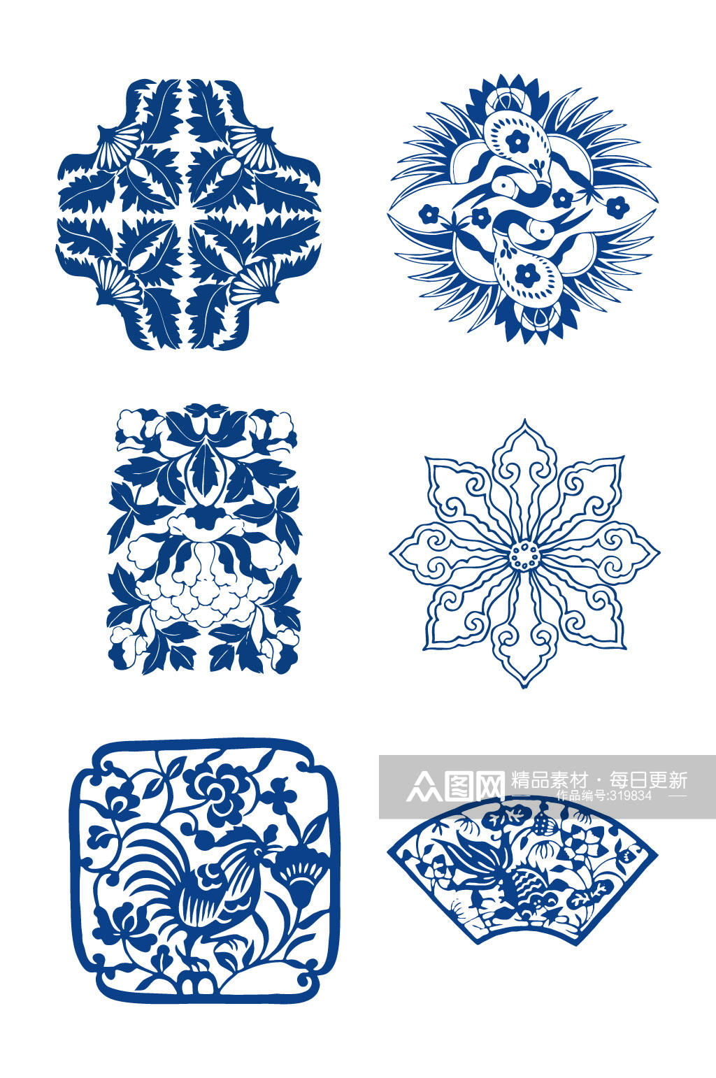 青花瓷图案花瓶花纹模板下载 编号3194 众图网 青花瓷图案花瓶花纹模板下载 编号3194 众图网