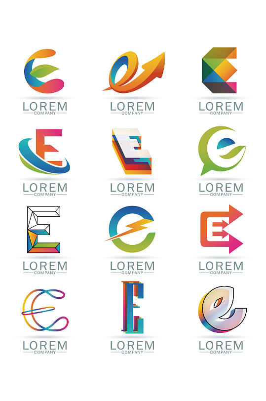 E字母logo圖案